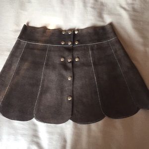 Vintage suede miniskirt